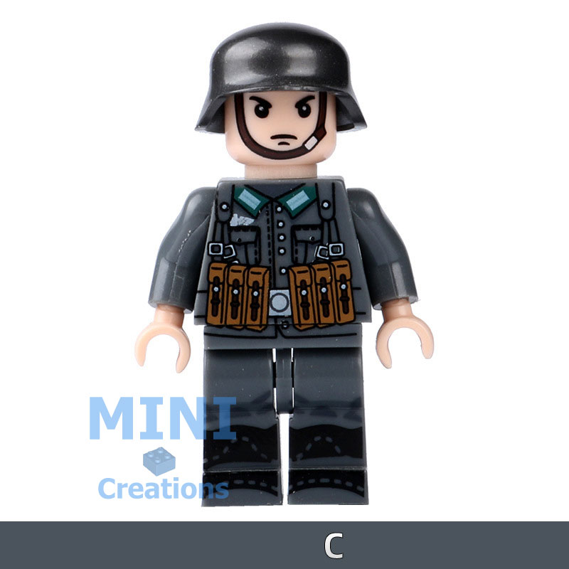 Minifigures lính Đức đồ chơi lắp ráp nhân vật quân đội thế chiến thứ hai giá rẻ