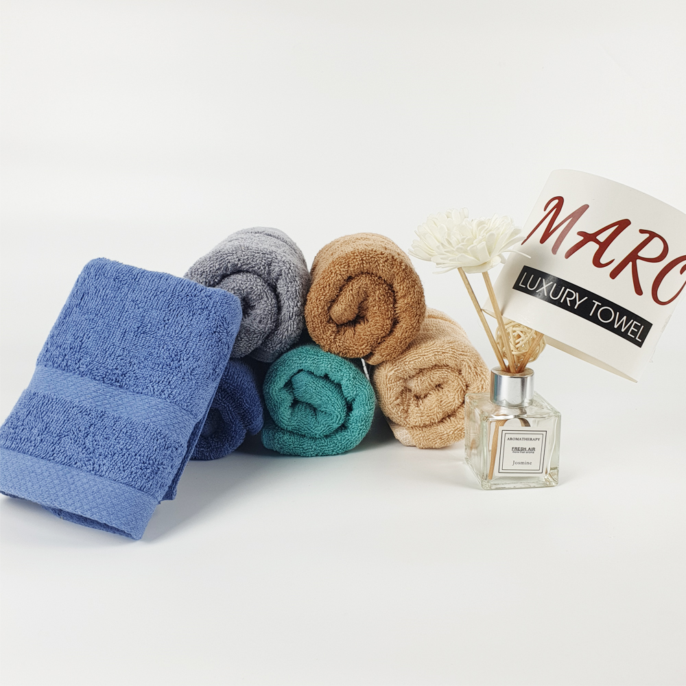 Khăn mặt cao cấp 100% cotton, dày dặn, mịn màng, thấm hút tốt, không phai màu, không hôi nhớt kt : 28x42 cm