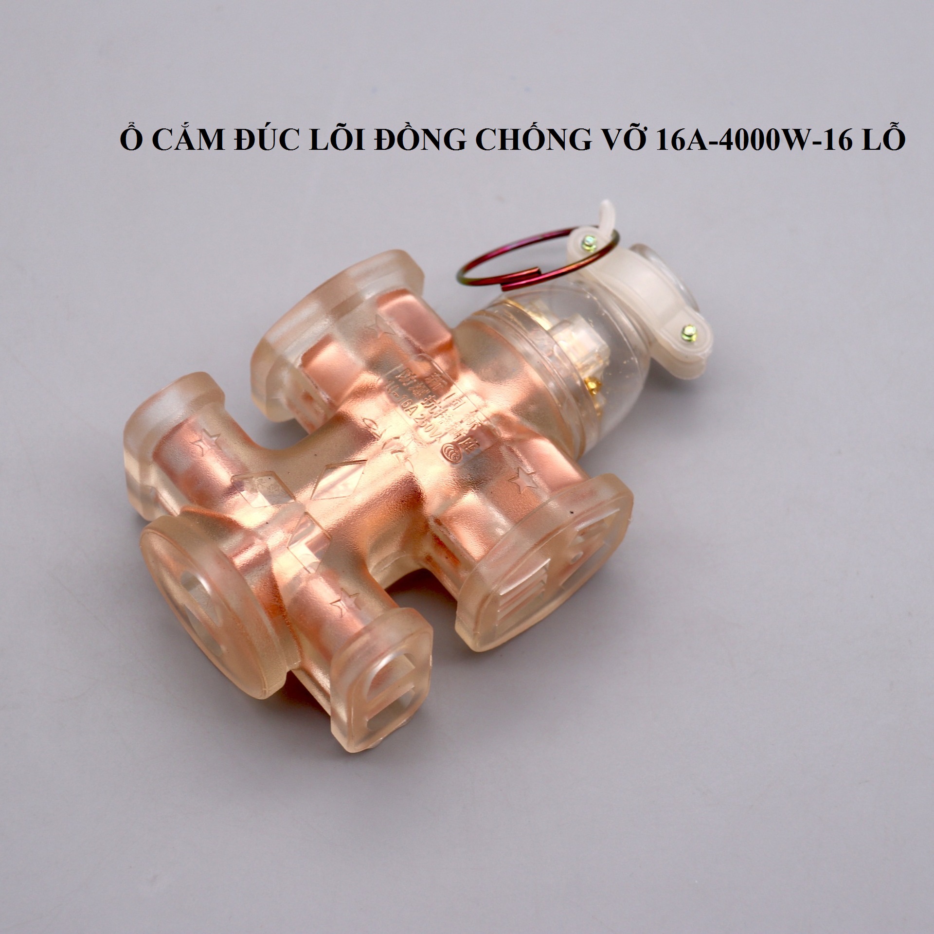Ổ cắm đúc đúc nguyên khối lõi đồng siêu bền chống vỡ,chống cháy