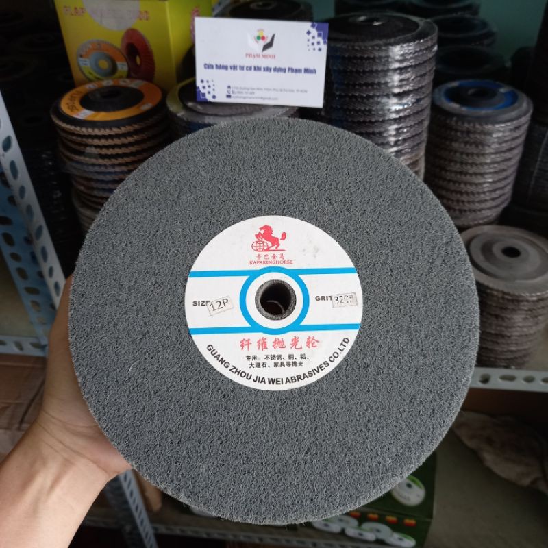 Bánh nỉ xám đánh bóng(KIM MÃ)200x50x16mm(8x2'')
