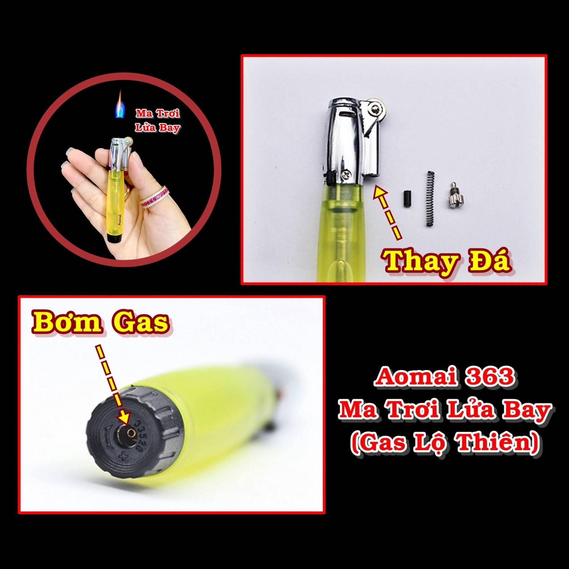 BẬT LỬA MA TRƠI LỬA BAY GAS LỘ THIÊN AM363
