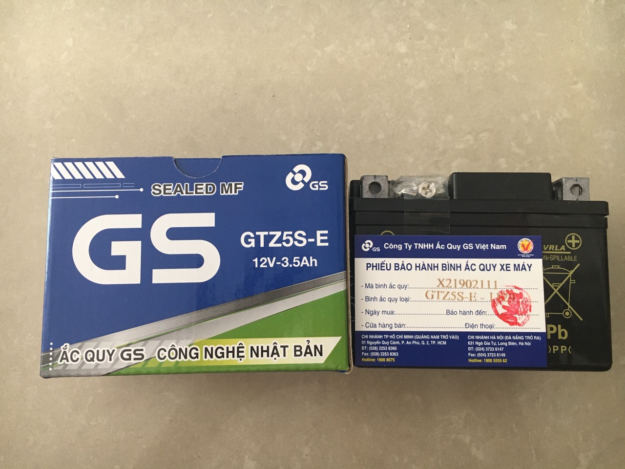 [HCM]Bình ắc quy GS - GT5S -E