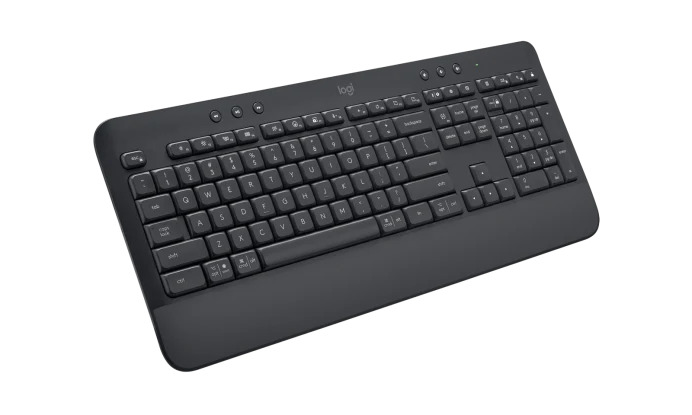 Bàn Phím Không Dây Logitech Signature K650 - Nhỏ gọn, gác tay tích hợp, tương thích Mac , Bluetooth & USB Bolt - Hàng chính hãng