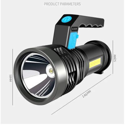 Quality 2 built-in cob flashlight rechargeable torch-ultra bright portable torch-mini flashlight-handheld battery-Storm Light-picnic camping lamp