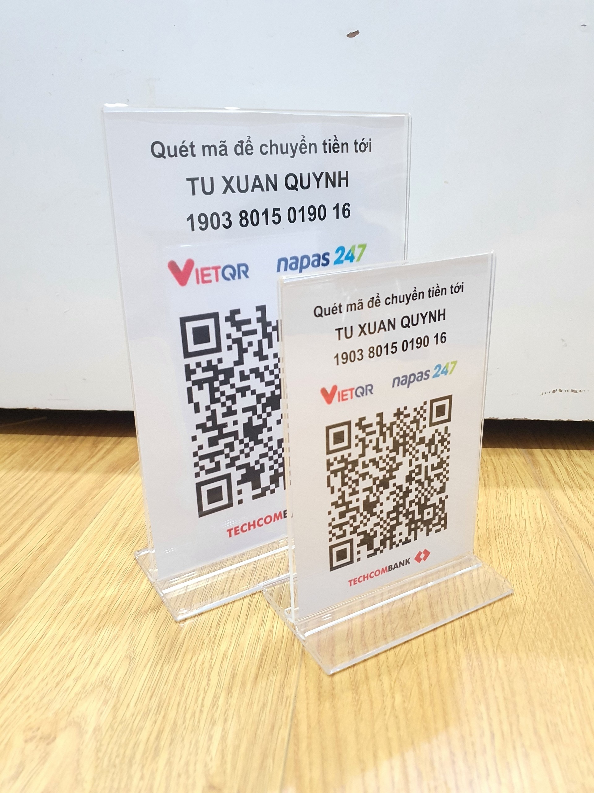Standee menu mica a4, menu để bàn a5, a6 , mica đài loan