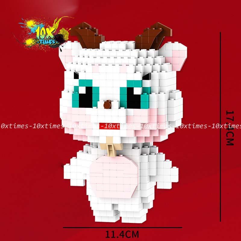 (18cm) Mô hình lắp ráp 12 con giáp lớn