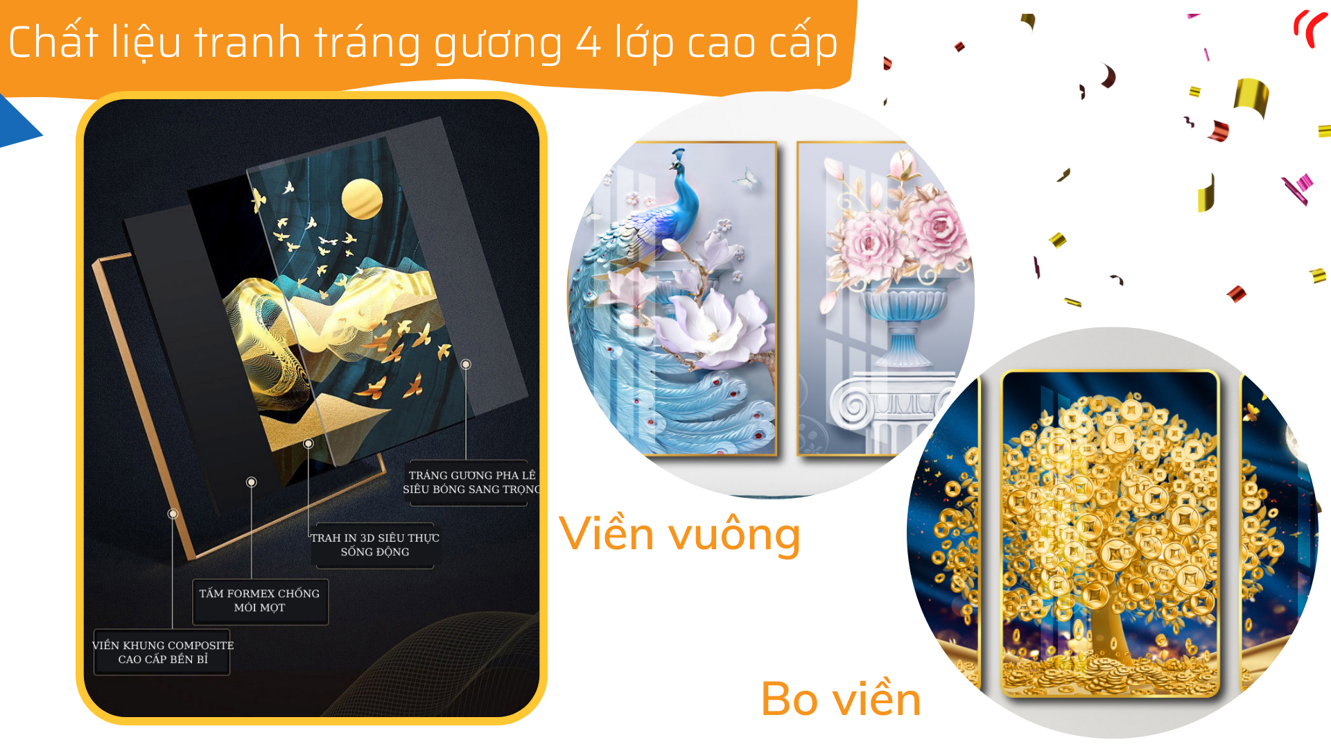 LaLaShop Bộ 3 Bức tranh Canvas treo tường tranh nghệ thuật tranh lá xanh phong cảnh thiên nhiên CÓ KHUNG trang trí tường phòng ngủ, decor phòng khách