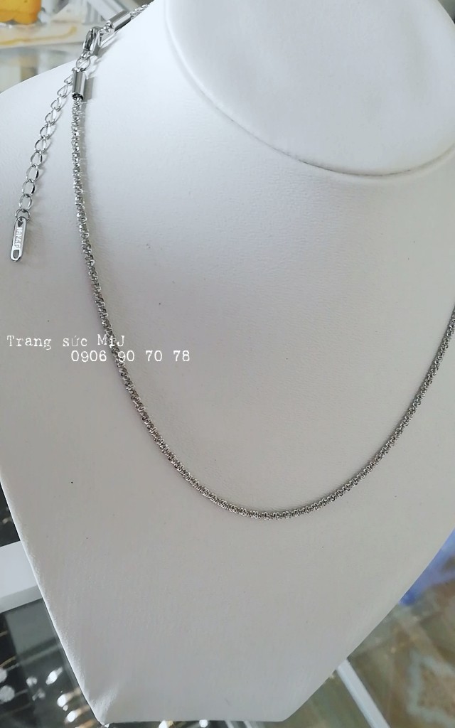 DÂY CHUYỀN TITAN BÍNH XOẮN TRẮNG