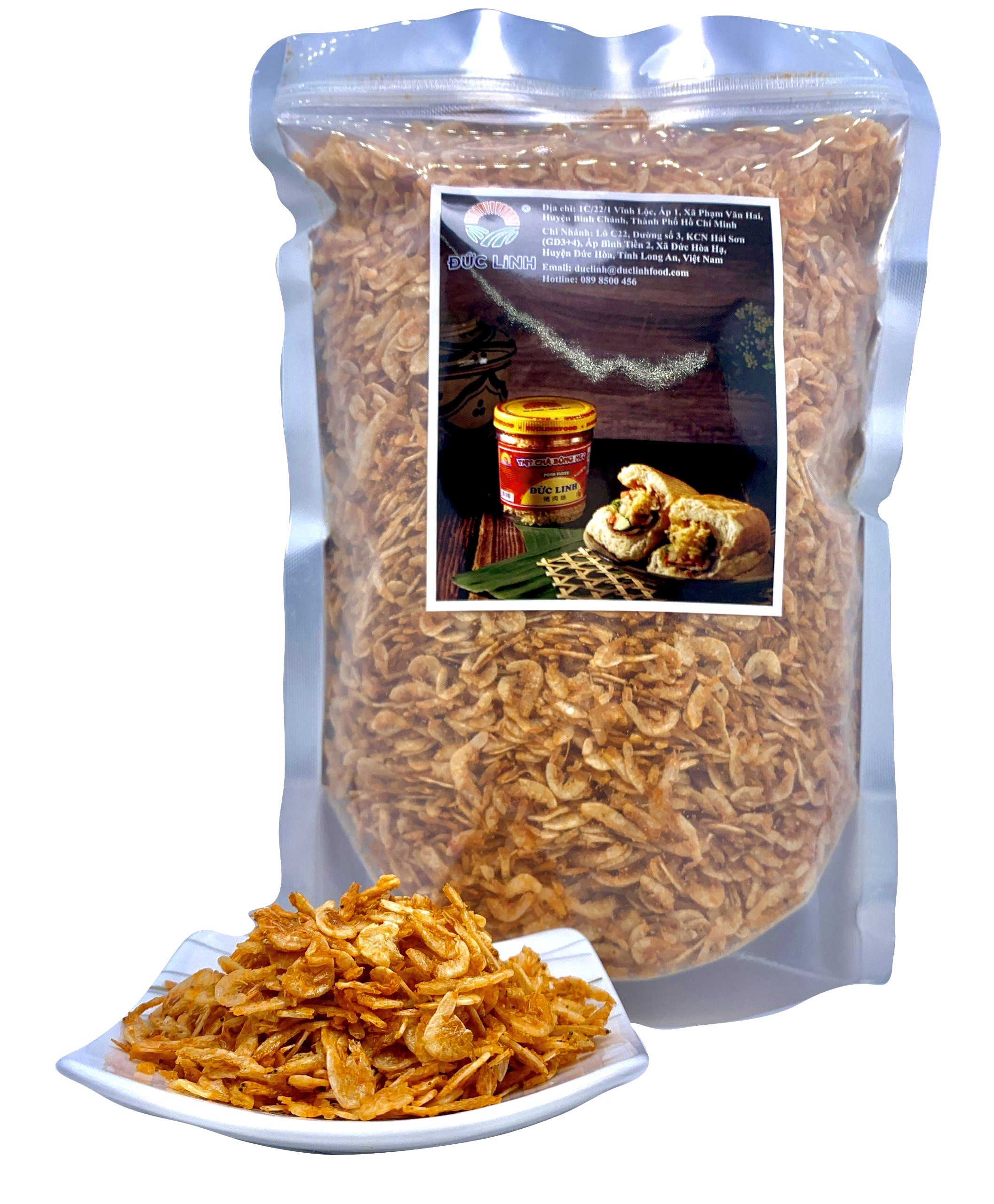 Ruốc sấy (Tép Sấy) Tẩm Vị Ớt Túi Zip 500g