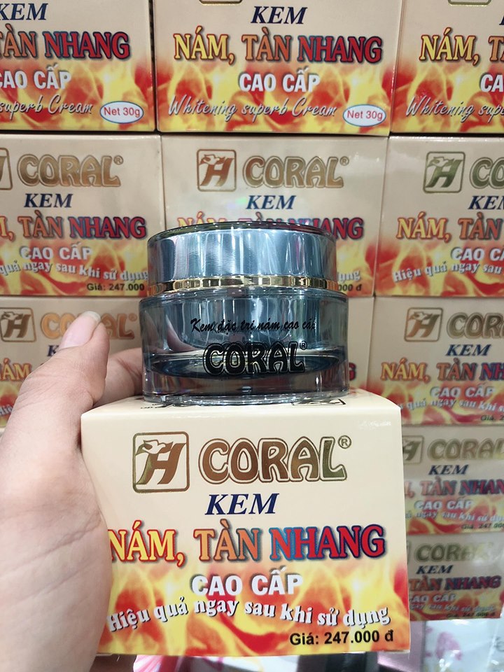 kem coral nám tàn nhang cao cấp