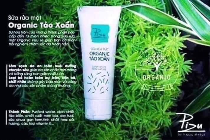 Sửa rửa mặt Organic Tảo xoắn