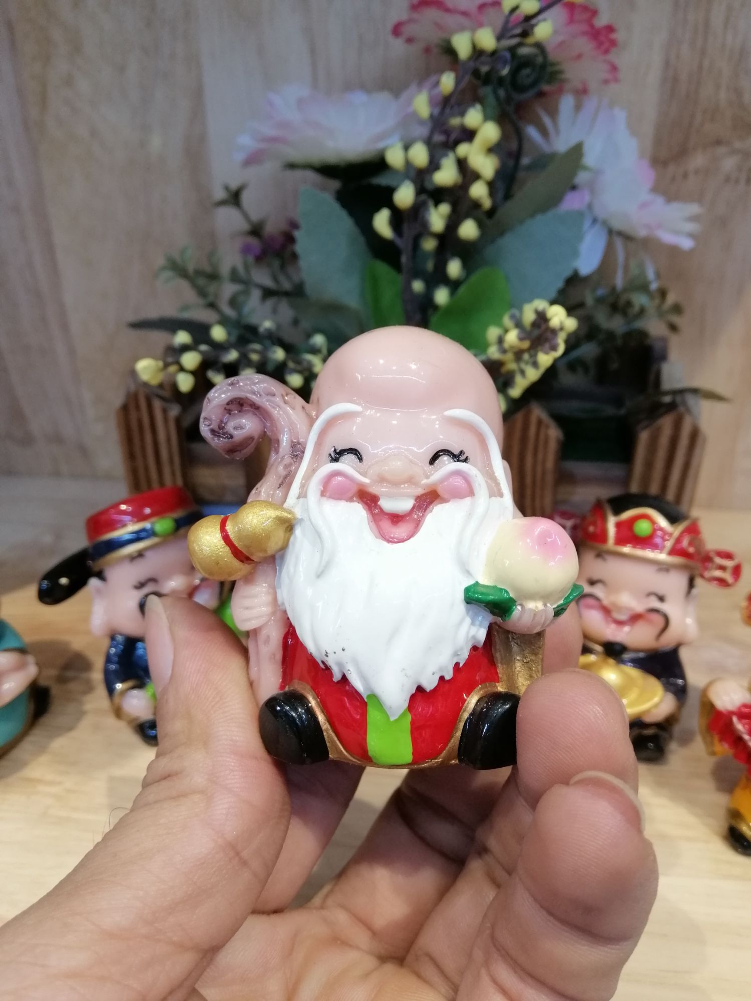 BỘ TƯỢNG 5 ÔNG PHÚC LỘC THỌ CAO 6 CM