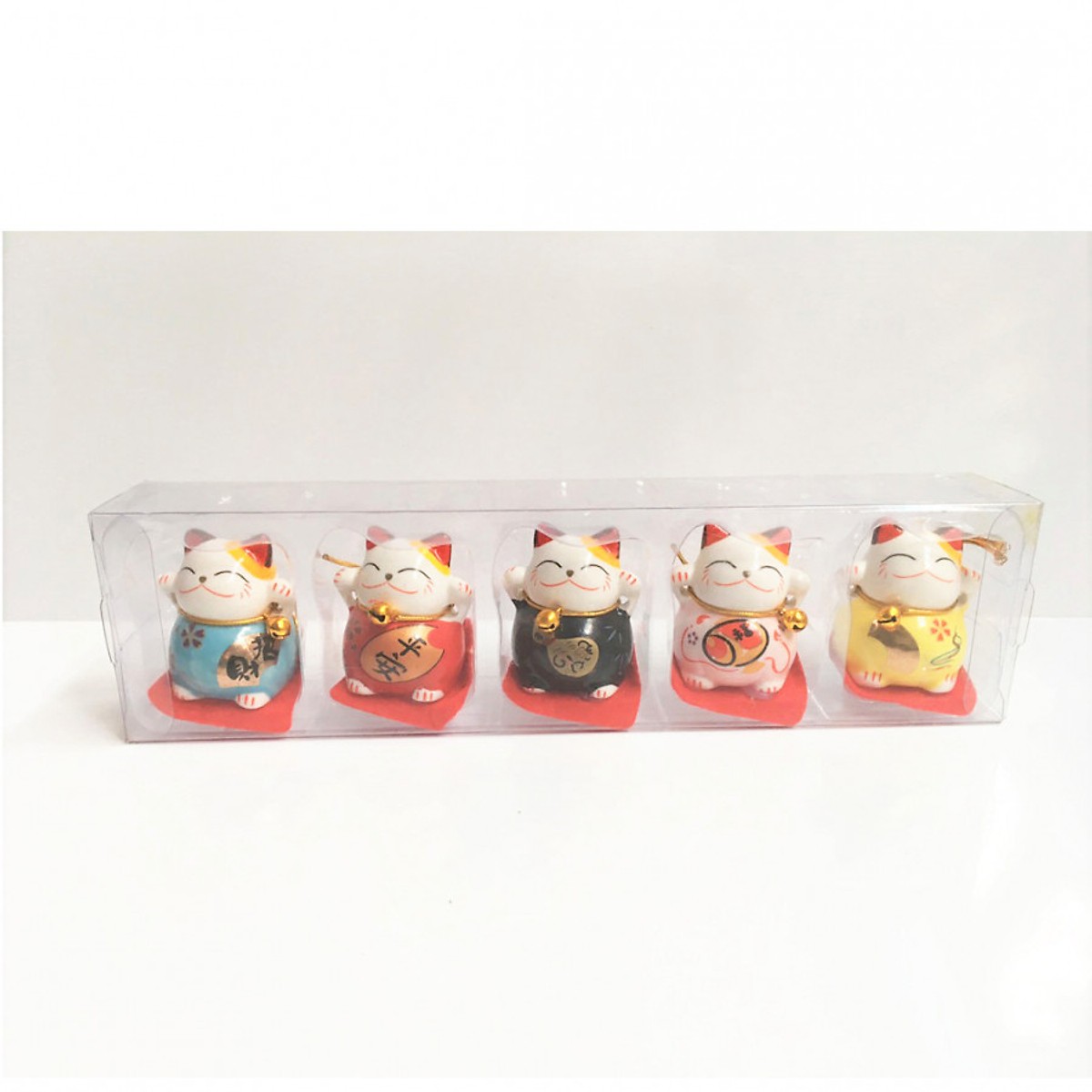 bộ 5 mèo thần tài thần tài,may mắn-mèo thần tài trang trí phát tài phát lộc