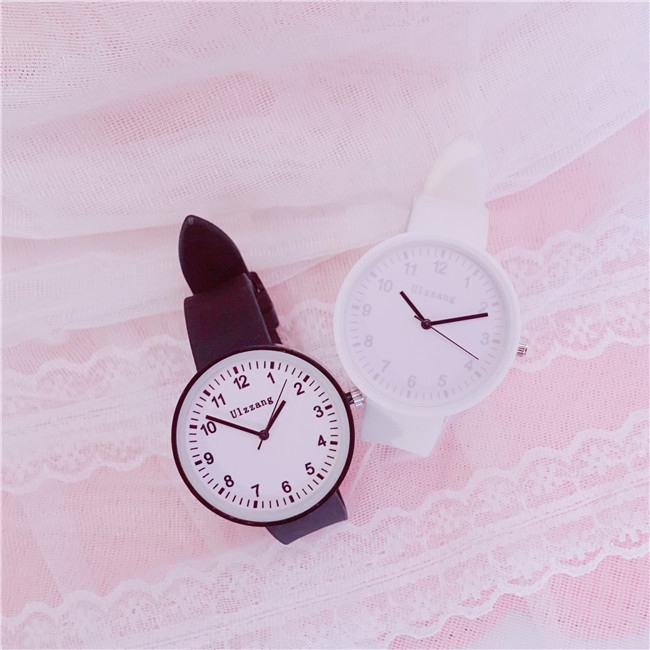 Đồng hồ thời trang nam nữ Ulzzang C54 mặt số M1 dây silcone b1cz