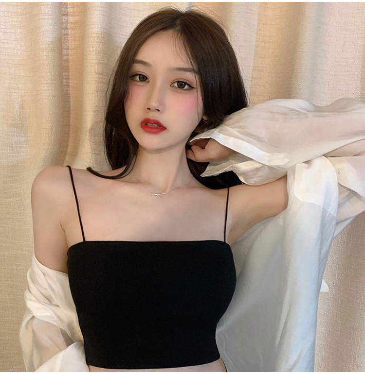 Áo hai dây Bape sợi bún ôm body chất bozip co giãn full 2 màu - MYSSTORE -