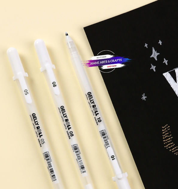 Bút Trắng Gelly Roll Sakura Full Nét (0.5-0.8-1.0)