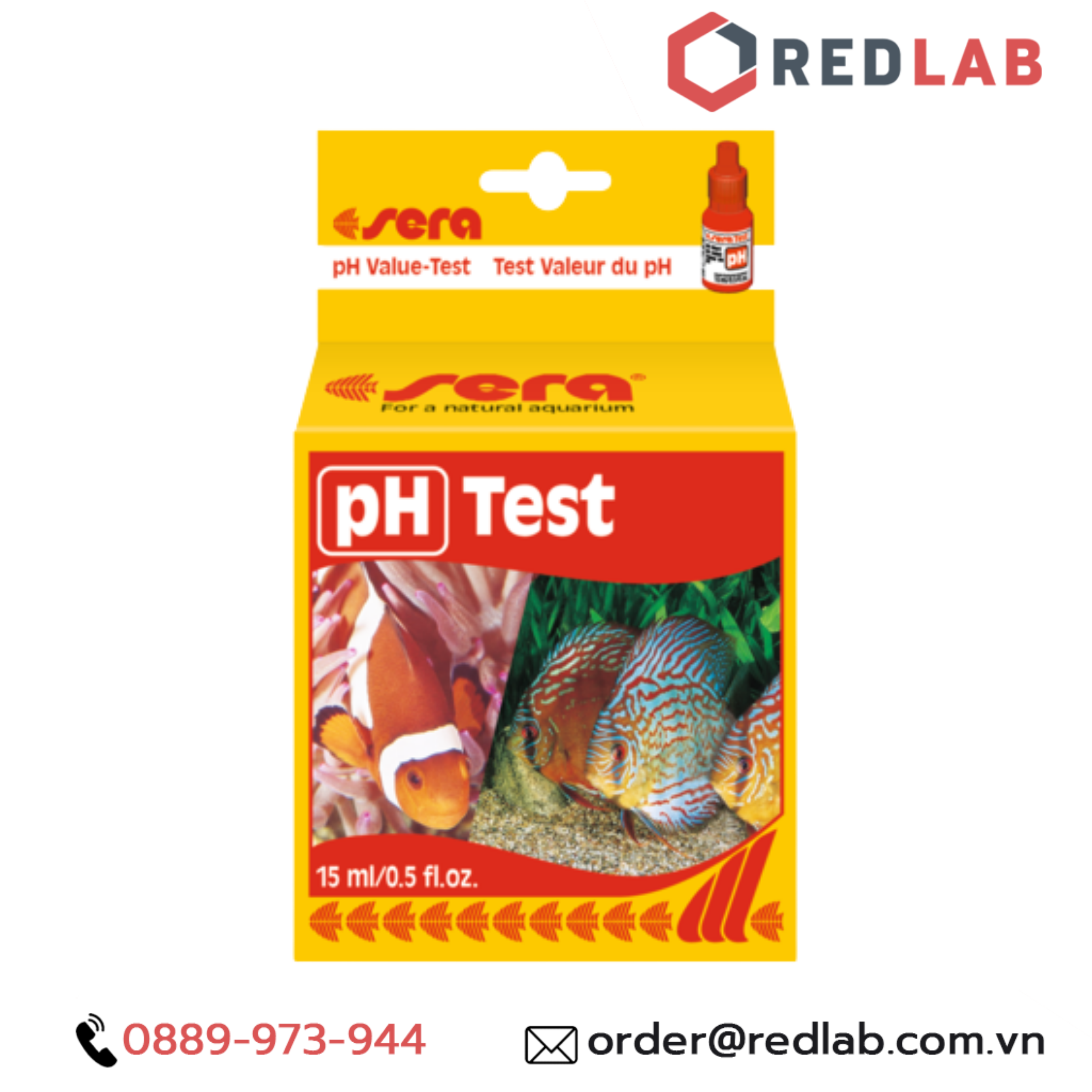 Test pH Sera - Nhận biết nhanh nồng độ pH trong nước thủy sản giá tốt, CÓ VAT