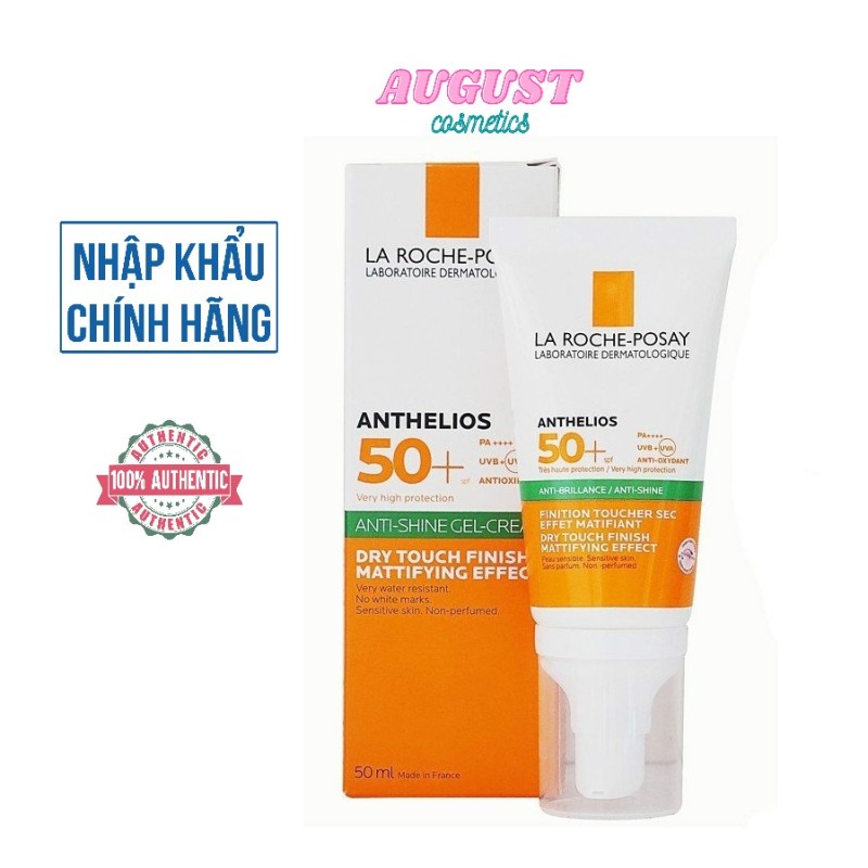 [CHÍNH HÃNG] Kem chống nắng La Roche Posay Anthelios XL Dry Touch Gel-Cream Spf 50+ 50ml cho da dầu cao cấp