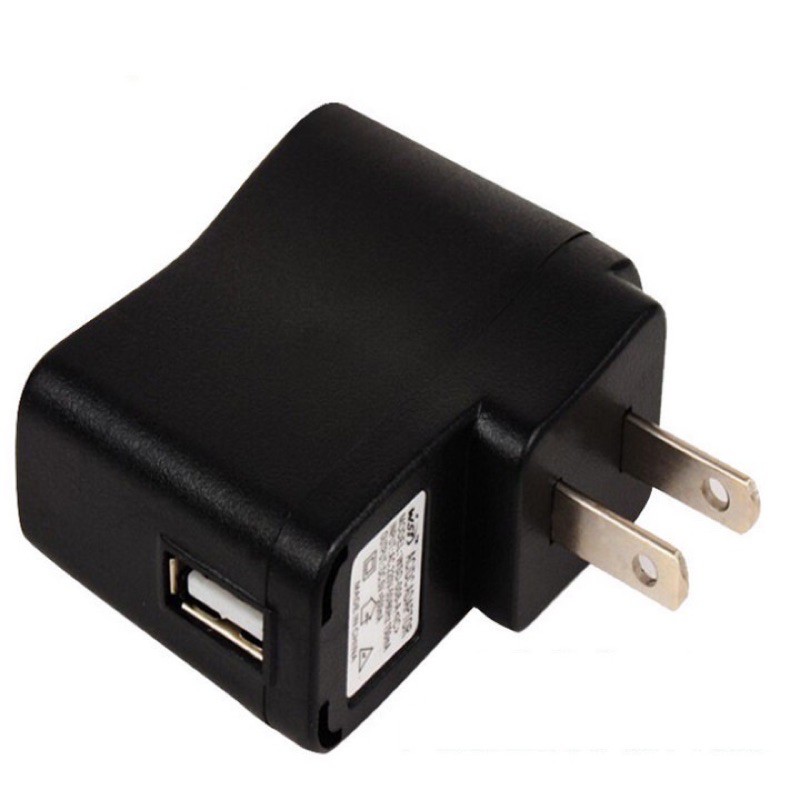 Củ sạc đen USB 5V 1A cho các dòng thiết bị điện tử