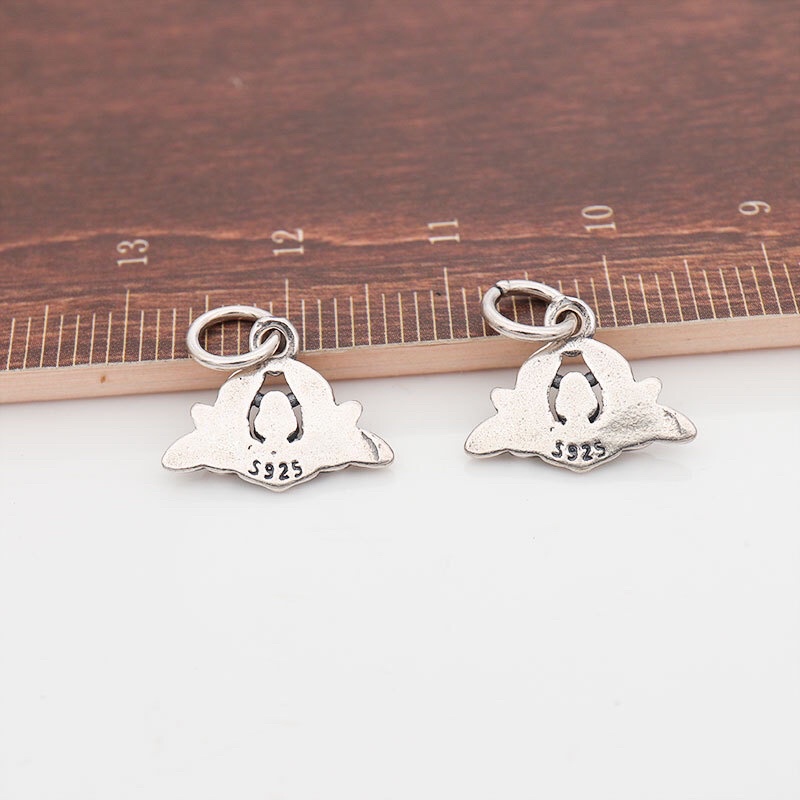 [S925] Charm bạc treo hoa sen cách điệu - MH799