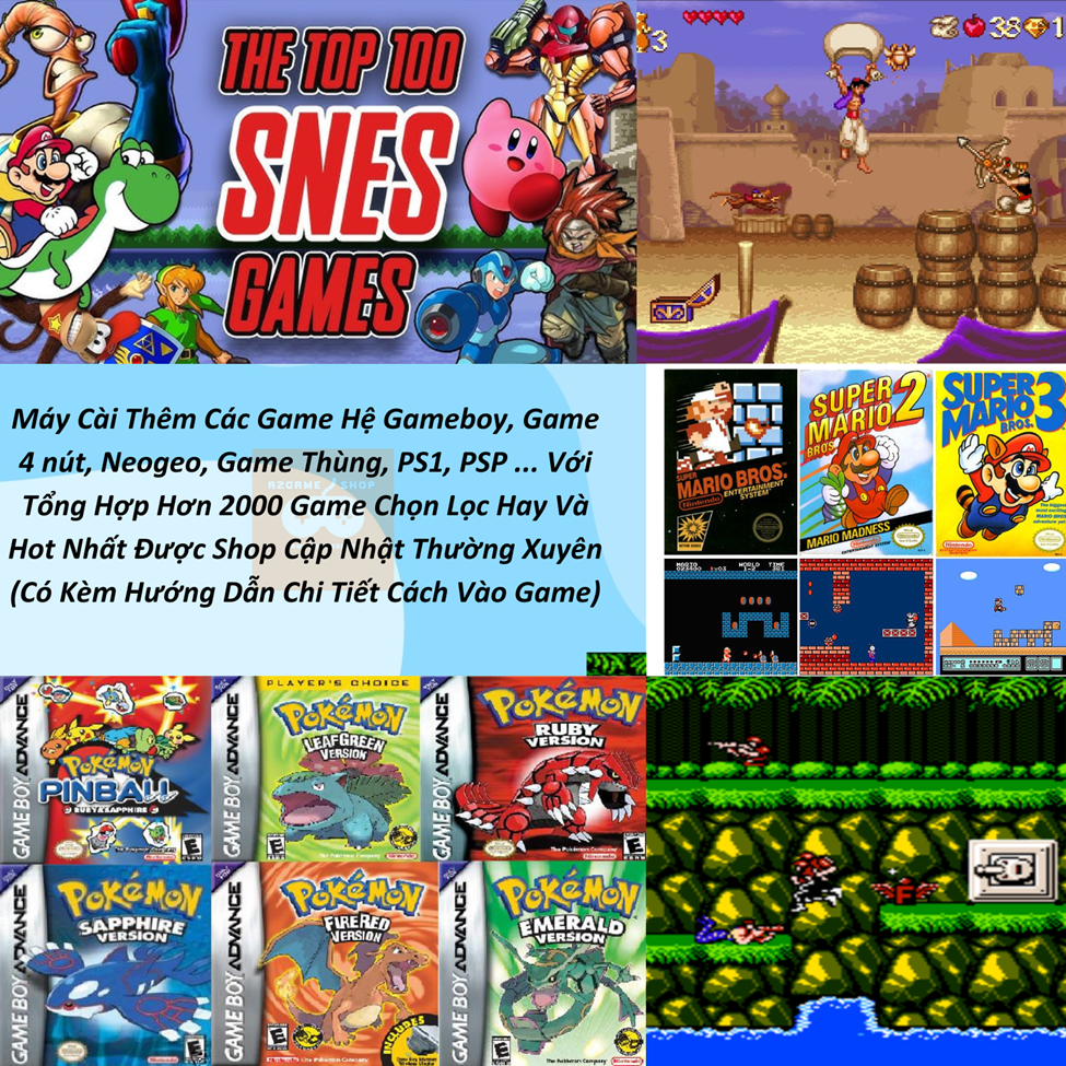 Máy Chơi Game PS Vita 2000 (Kho GameFree 5000+ PSP/PS1/GBA/NES/SNES/GAME THÙNG...) Đầy Đủ Phụ Kiện