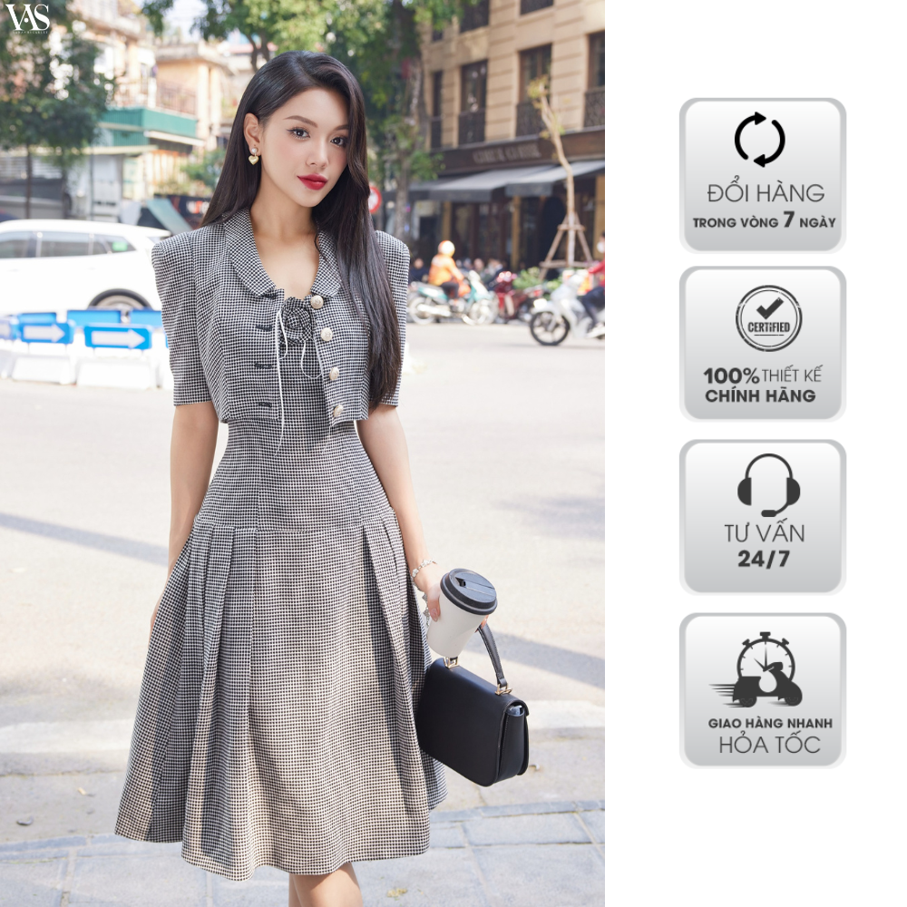Set tweed nữ VANANHSCARLET 2 chi tiết S101F23