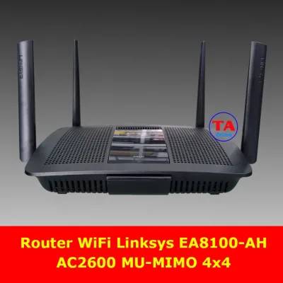 Router WiFi Linksys EA8100-AH - Băng tần kép chuẩn AC Wave2 MU-MIMO 4x4, Tốc độ 2600Mbps