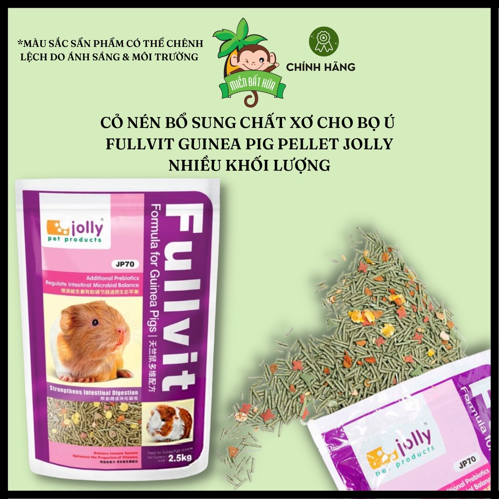 Thức ăn thỏ bọ - Cỏ nén Fullvit bổ sung dinh dưỡng Jolly 1kg, 2.5kg dành cho bọ ú
