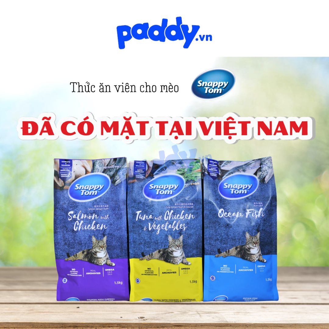 Thức Ăn Hạt Cho Mèo Snappy Tom Mix Cá Sấy