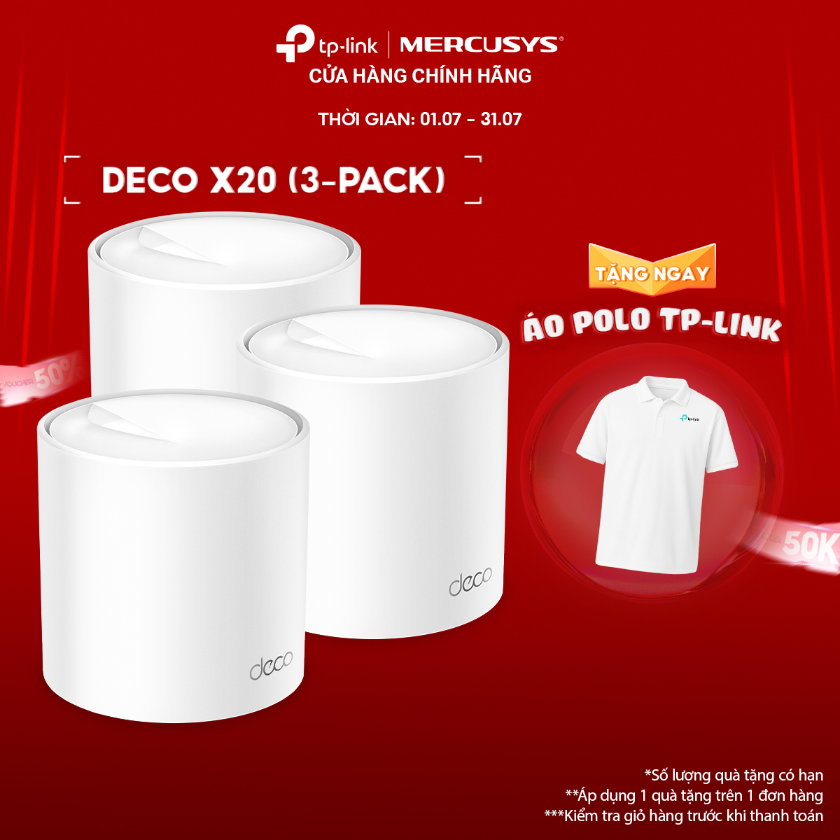 Bộ Phát WiFi Mesh TP-Link Deco X20 Wifi 6 AX1800