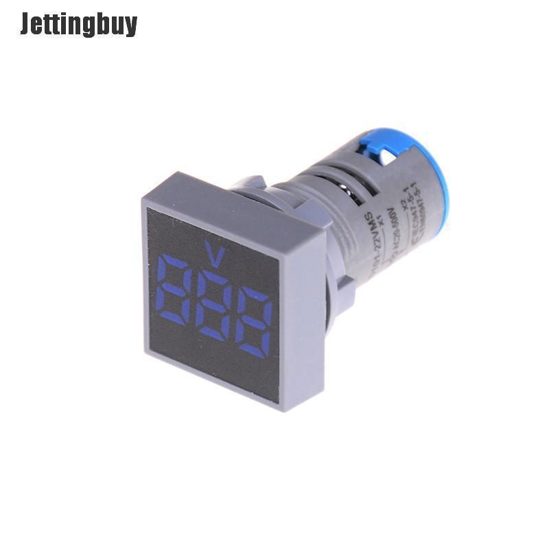 22mm Ac12-500v Voltmeter Square Panel Led Digital Voltage Meter Indicator Light Red