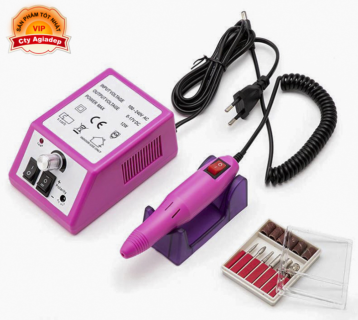 Máy mài sơn móng tay ADG + Nhiều phụ kiện nail - Dụng cụ mài dũa, đánh bóng móng tay chân - S2000