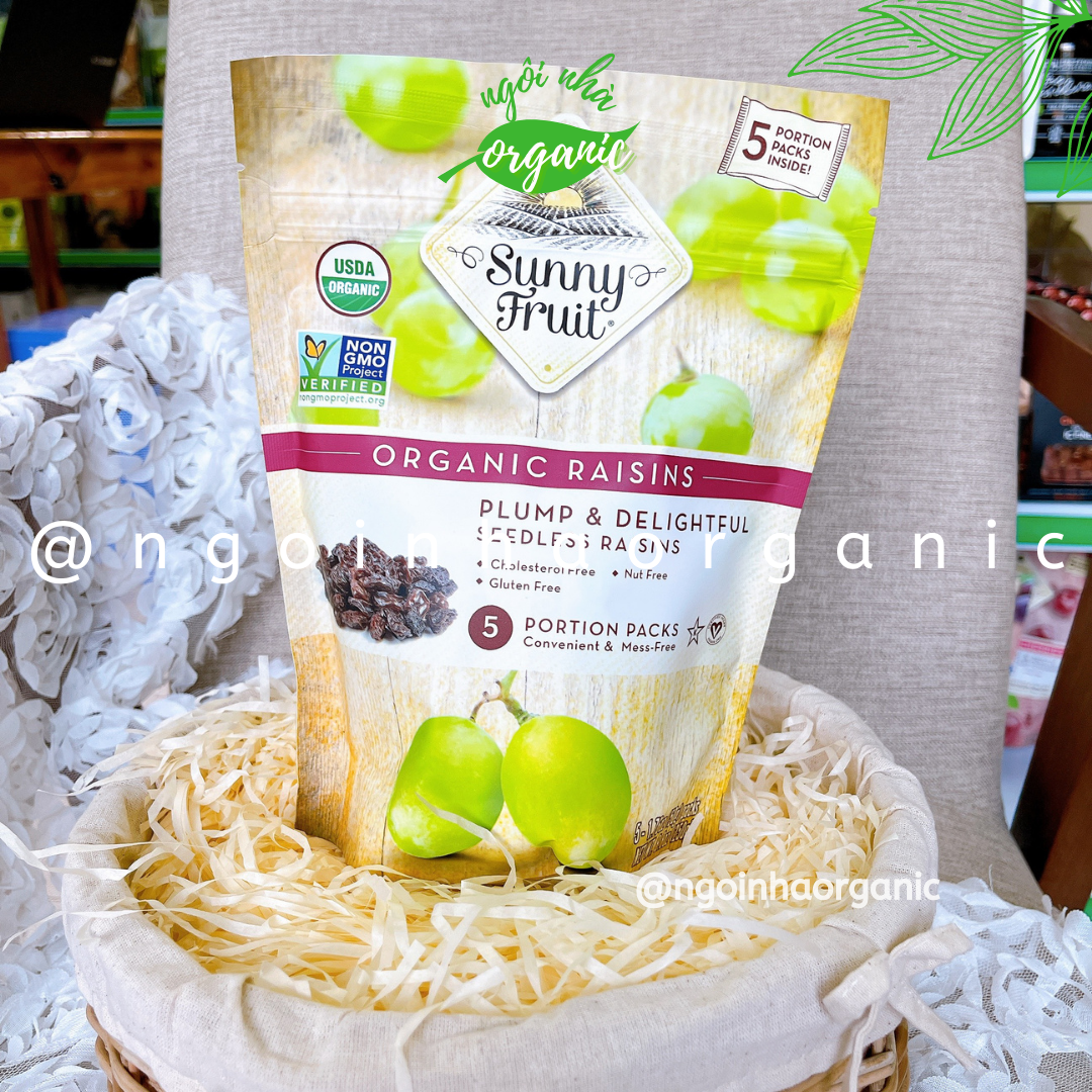 Nho/mơ/mận/sung/cherry khô hữu cơ Sunny Fruit