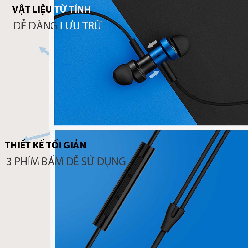 Tai nghe Xiaomi cao cấp Mi Double Motion Blue