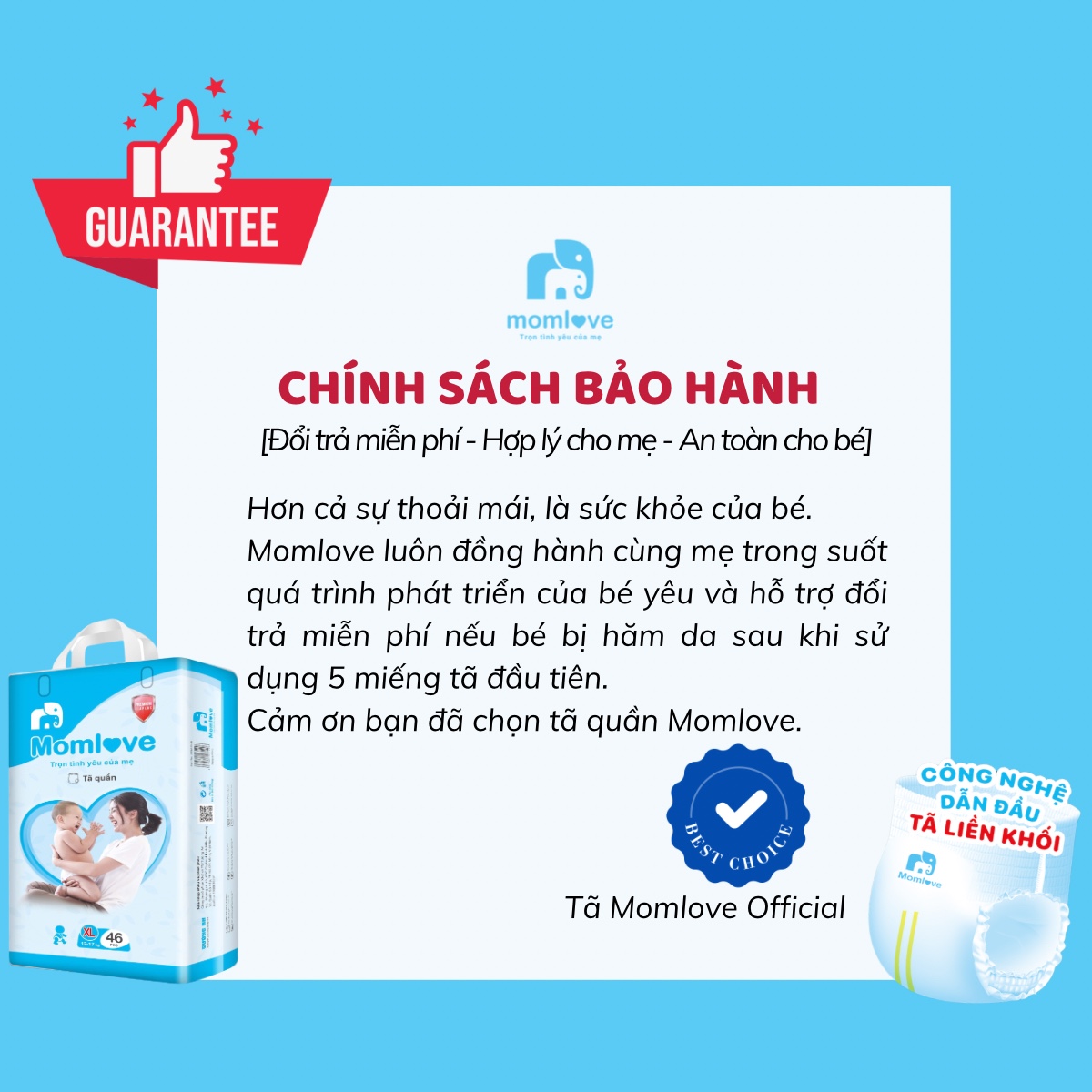 Combo Tã Quần Momlove Size M