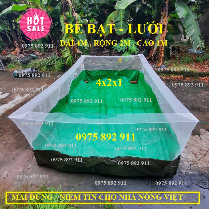 BỂ BẠT NUÔI ỐC ẾCH CÁ CHỐNG NHẢY CHỐNG BÒ