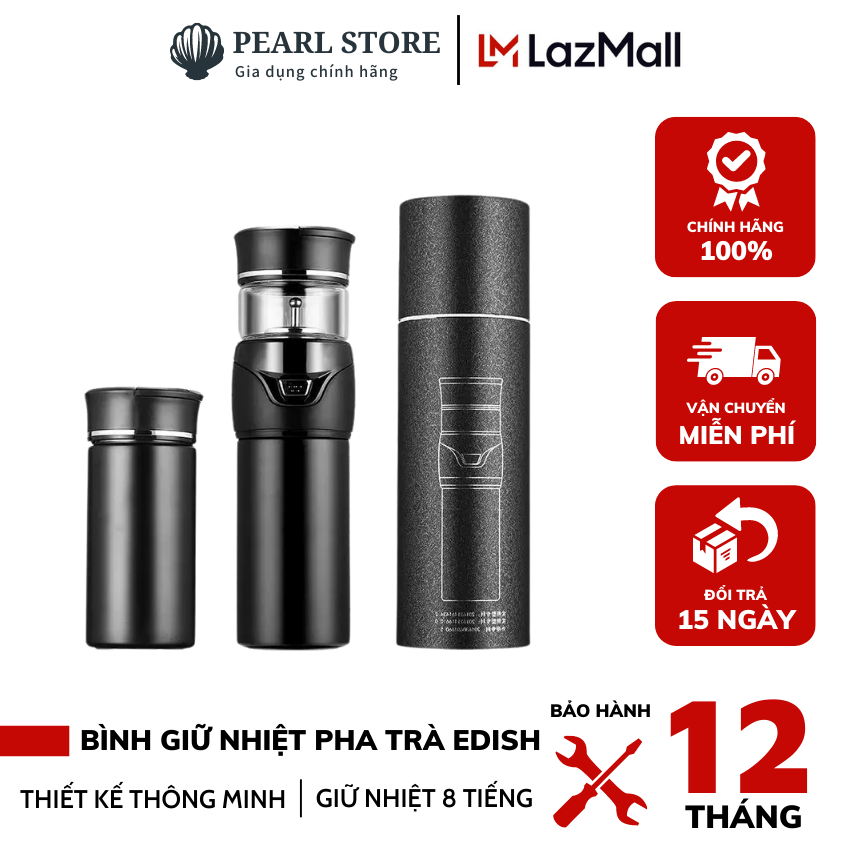 Bình pha trà thủy tinh, bình giữ nhiệt pha trà, bình hãm trà Bình Pha Trà Kiêm Giữ Nhiệt Đa Năng Dung Tích 450ml Bình pha trà kiêm bình giữ nhiệt đa năng -an toàn - tiện ích - Bh 12 tháng