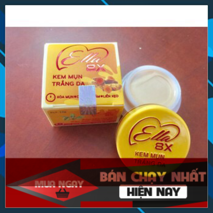 [HCM]Kem mụn trắng da Ella 8x