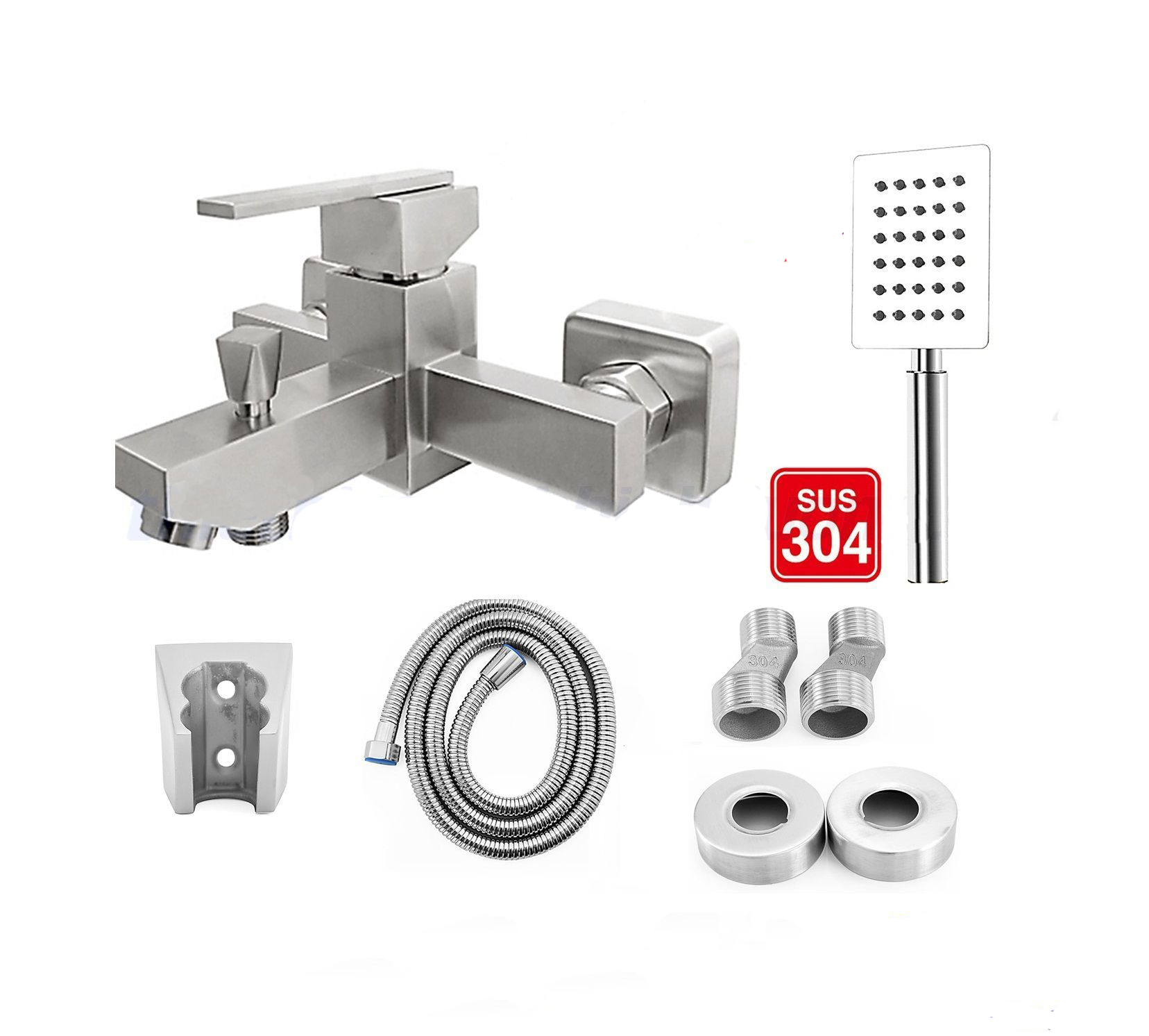 [HCM]Củ Sen Tắm Nóng Lạnh Inox 304 mờ Lanka