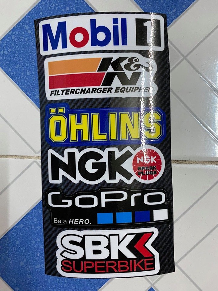 [HCM]TEM Logo 10 x 18 Mobil- Kn- Oh- NGK- Gopro- SBK