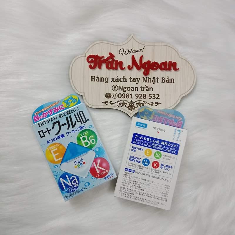 Nhỏ mắt Rohto vitamin xanh Nhật Bản