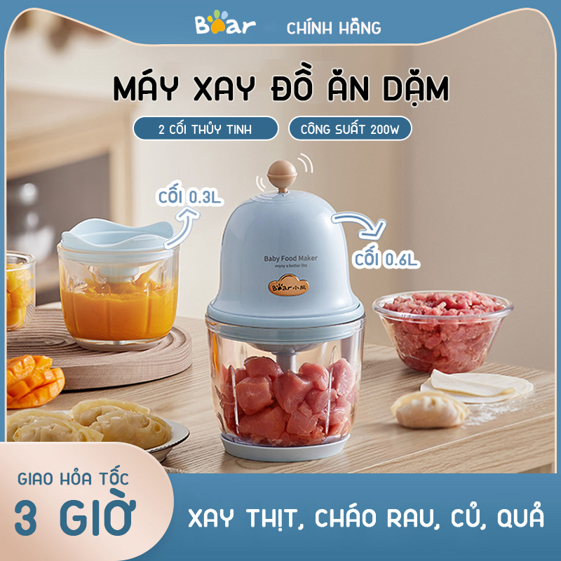 Máy xay thịt, xay rau củ quả, xay đồ ăn dặm cho bé Bear QSJ