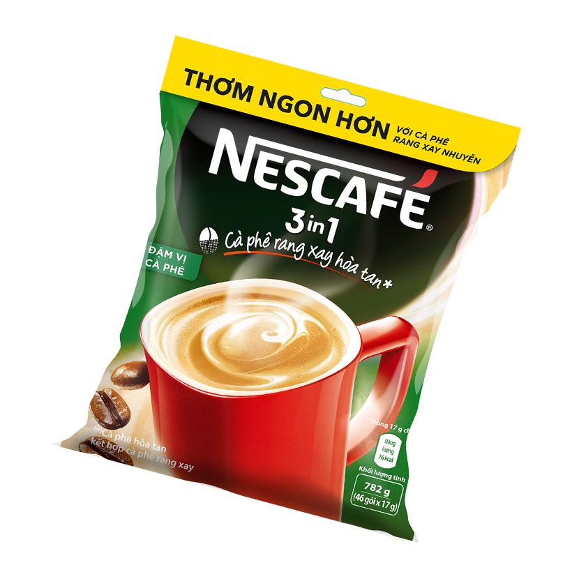 Cà phê sữa NesCafé 3 trong 1 đậm vị cà phê (46Gói x 17G) - Xanh