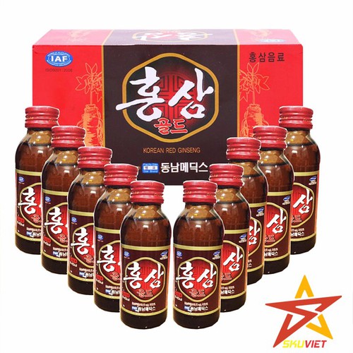 Nước hồng sâm hàn quốc, hộp 30 chai 100ml
