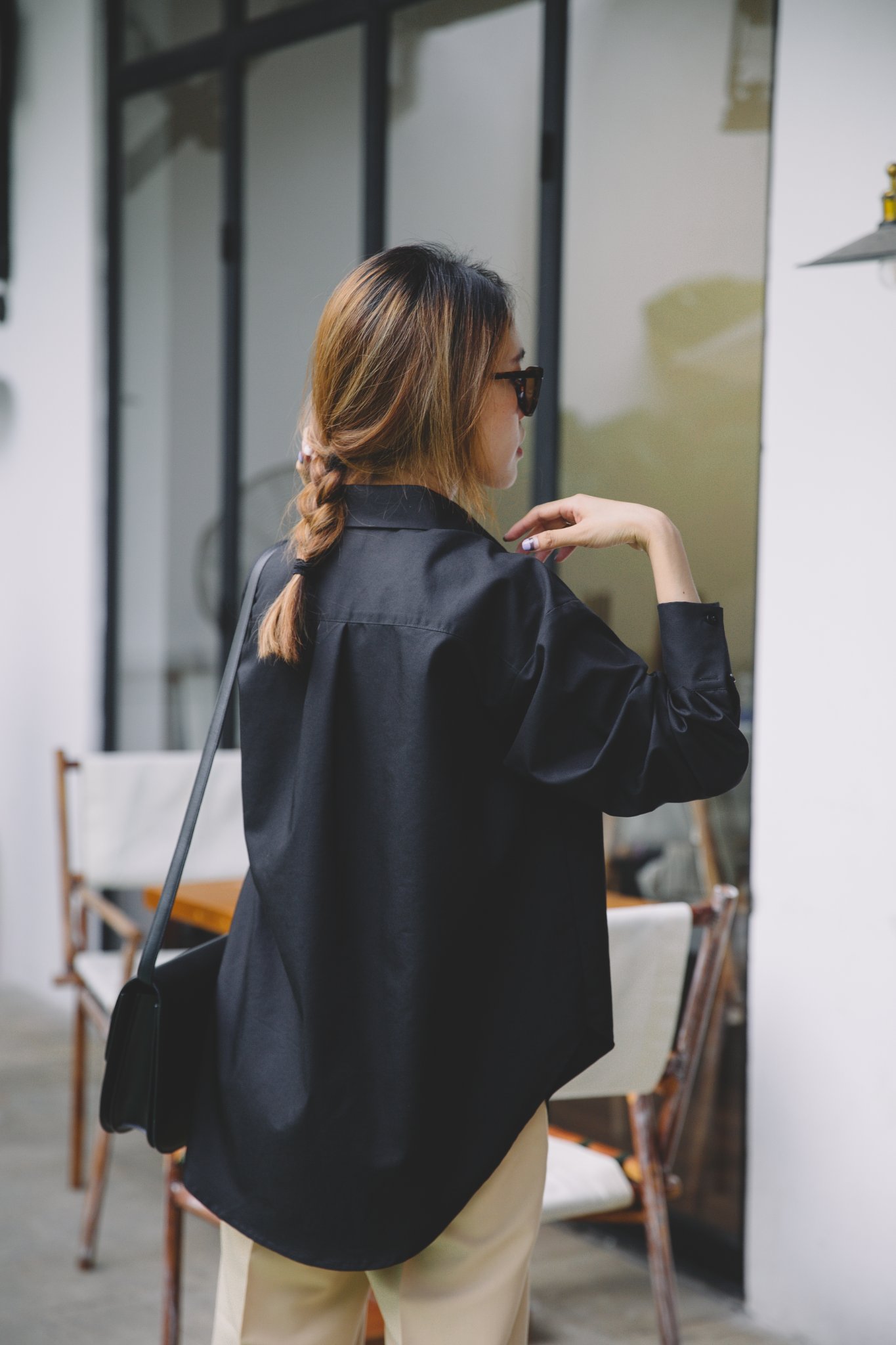 Chicka Chicka - Áo sơ mi Oversized basic shirt - Black