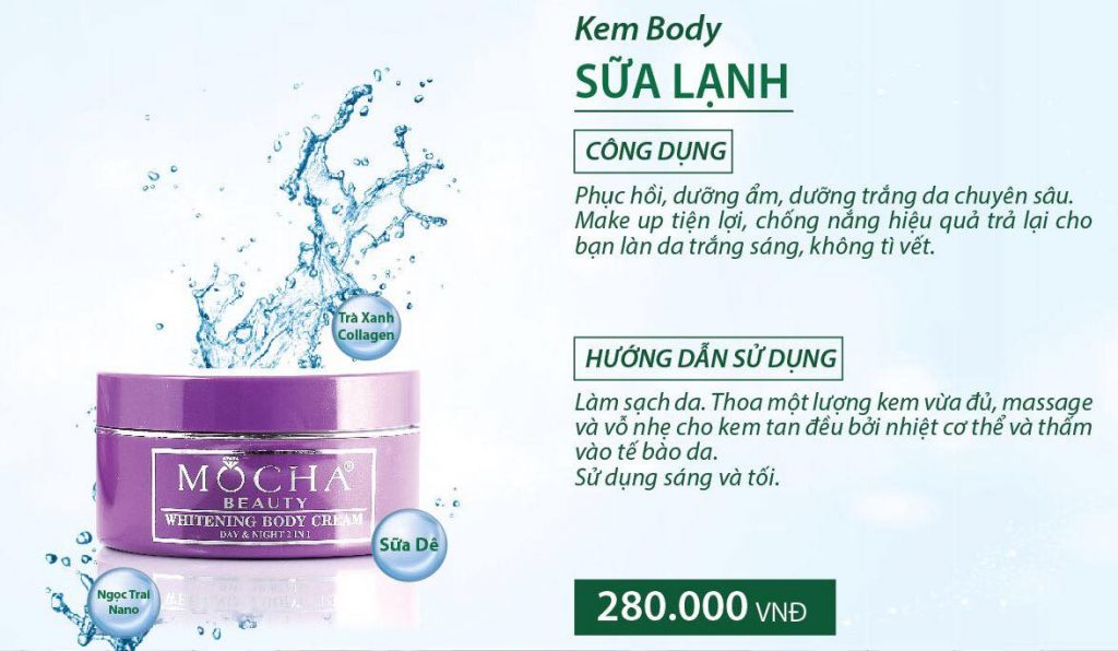 BODY SỮA LẠNH MOCHA - HÀNG CHÍNH HÃNG