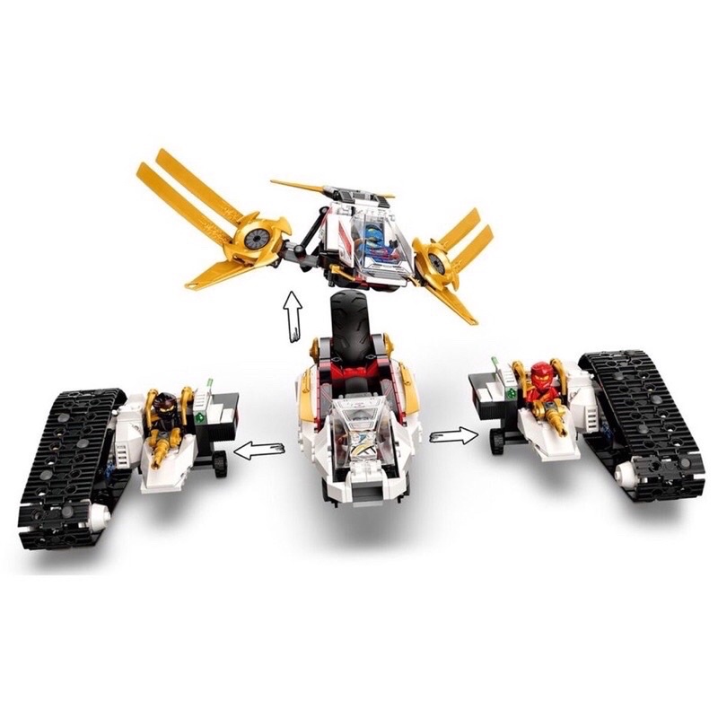 Lắp ráp 71739 - BL 60081 ( Xếp Hình Ninja Xe Đua Địa Hình Sóng Âm 767 Mảnh )