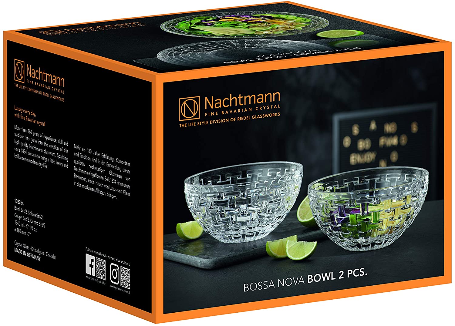 Set 2 bát Nachtmann Bossa Nova 102254 SCHALE 18 CM