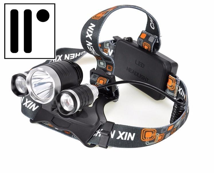 Đèn pin đội đầu 3 bóng t6 dùng 2 pin 18650