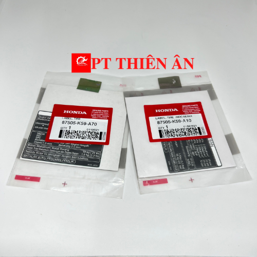 Tem thông số vario 2016 - 2021, click 2016 -2021 zin chính hãng honda indonesia - pt thiên ân